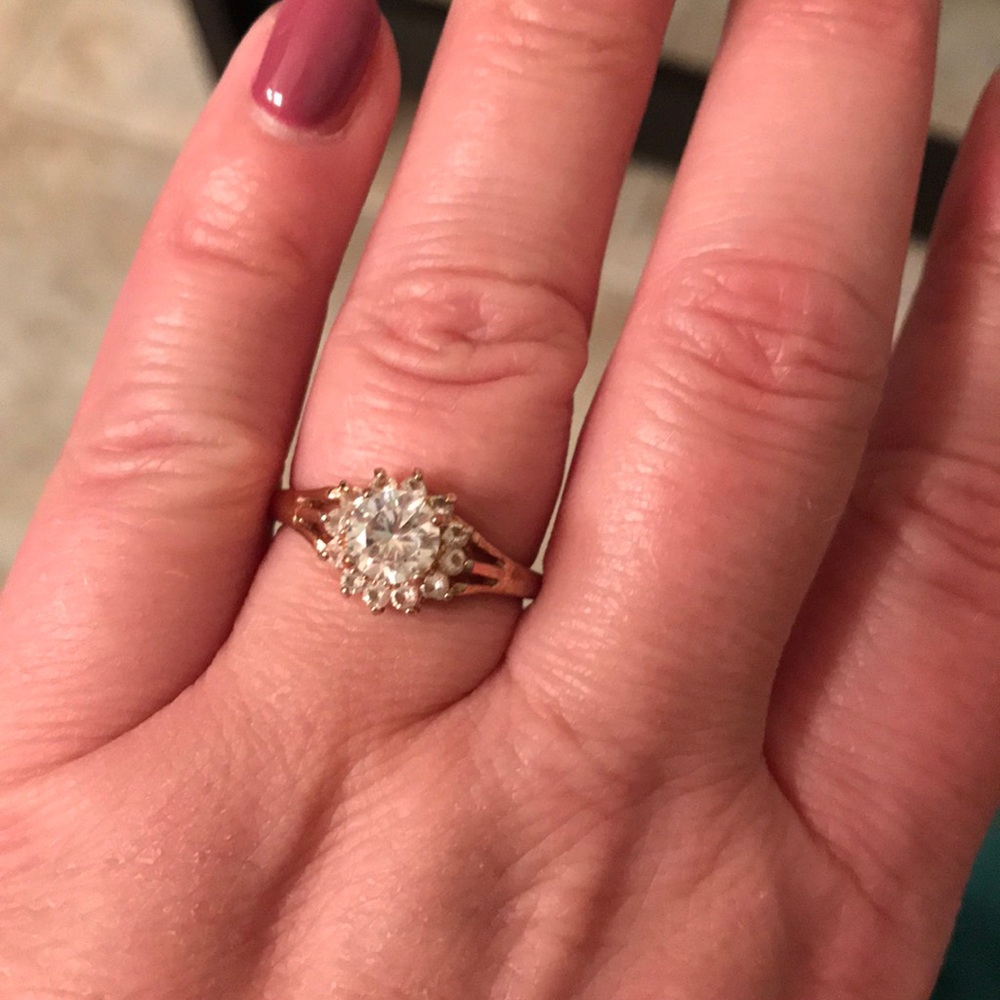 18k rose gold plated ring